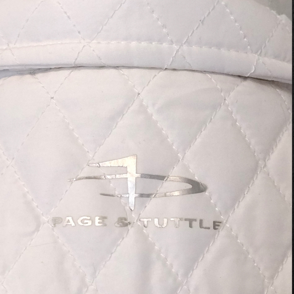 Page & Tuttle White Full Zip Quilted Vest Size Medium - Picture 5 of 7
